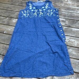 90s vintage blue denim maxi dress size 16W